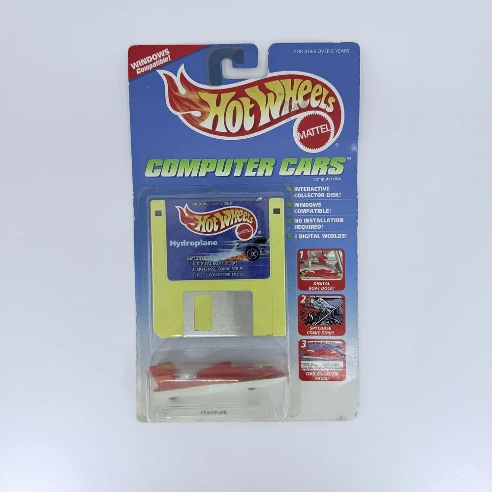 Vintage Hot Wheels Computer Cars Hydroplane Disk‎ 1996 Windows New Sealed